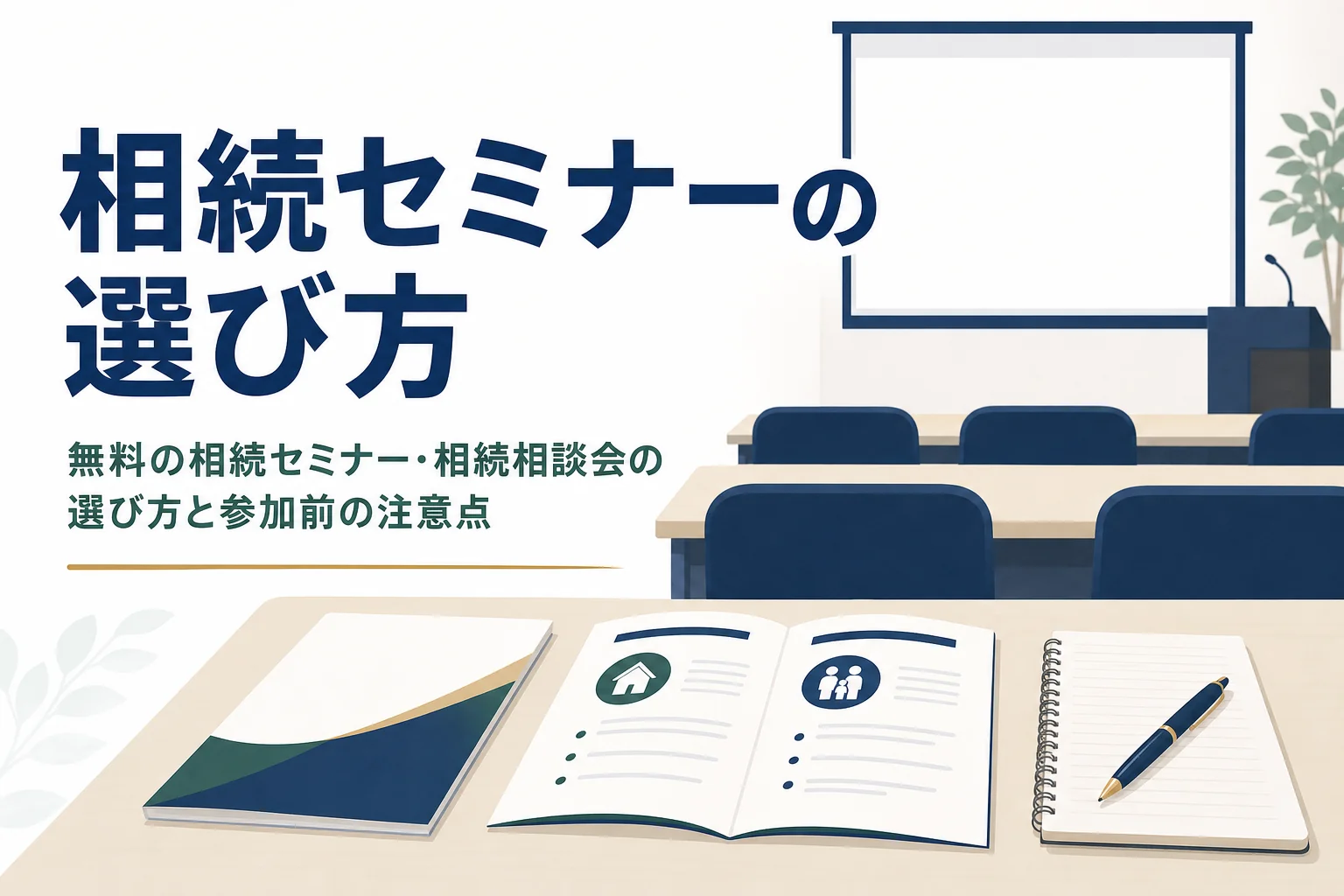 無料の相続セミナーと相続相談会の選び方を解説する記事のアイキャッチ