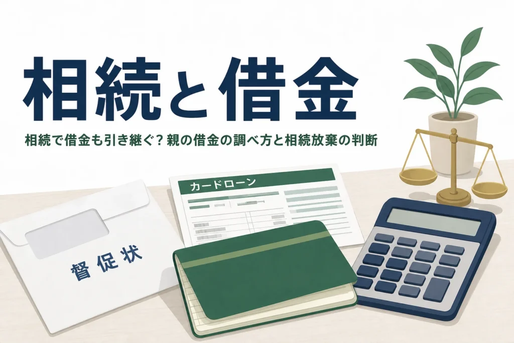 相続で借金を引き継ぐ仕組みと親の借金の調べ方を解説する記事のアイキャッチ
