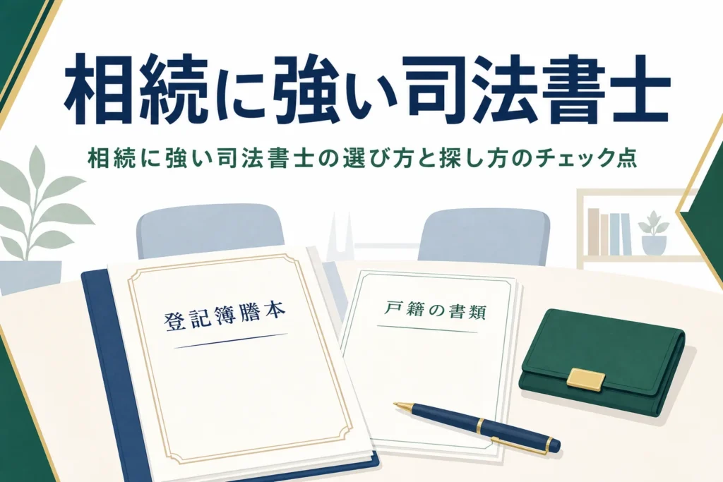 相続に強い司法書士の選び方と探し方を解説する記事のアイキャッチ