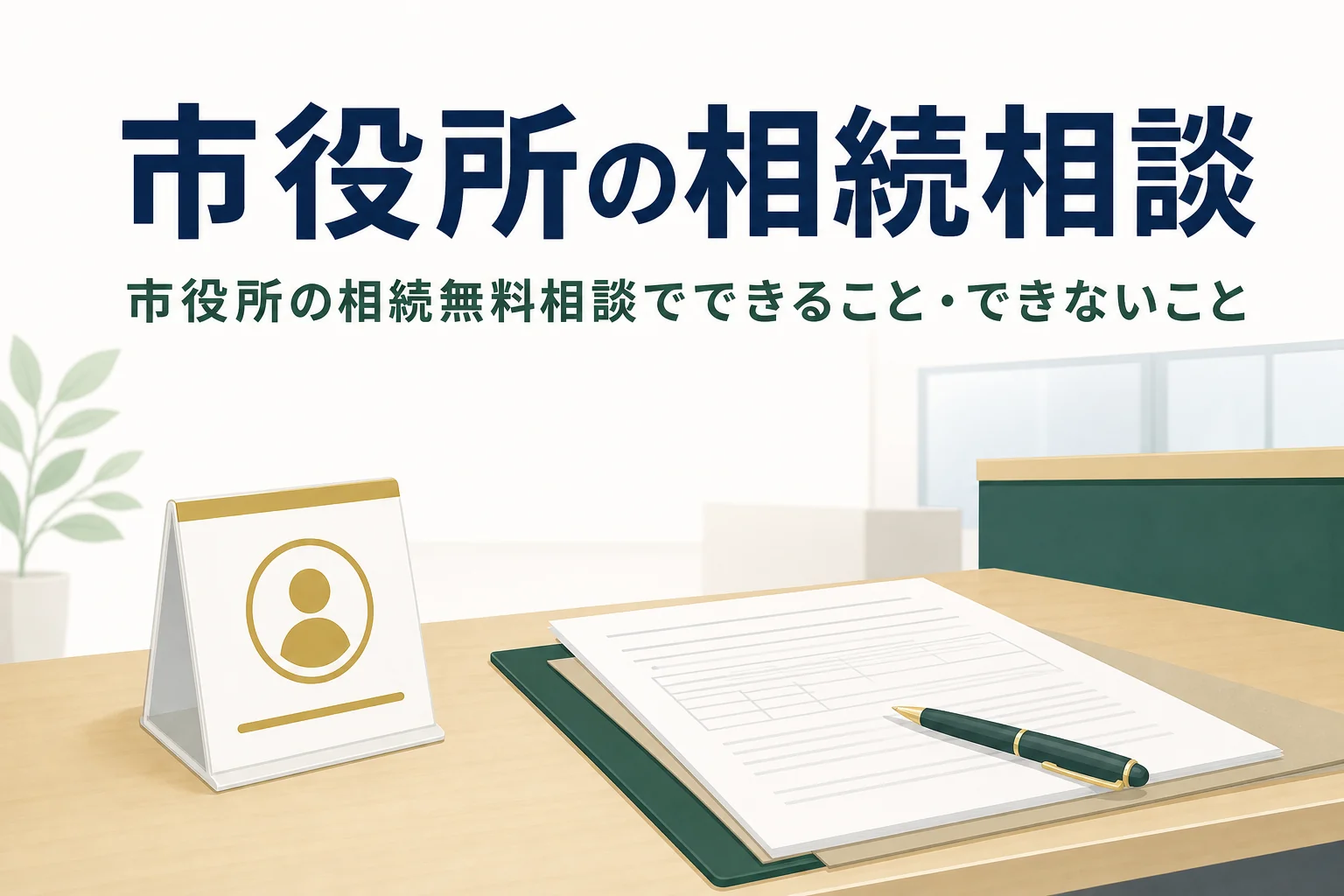 市役所の相続無料相談でできることとできないことを解説する記事のアイキャッチ