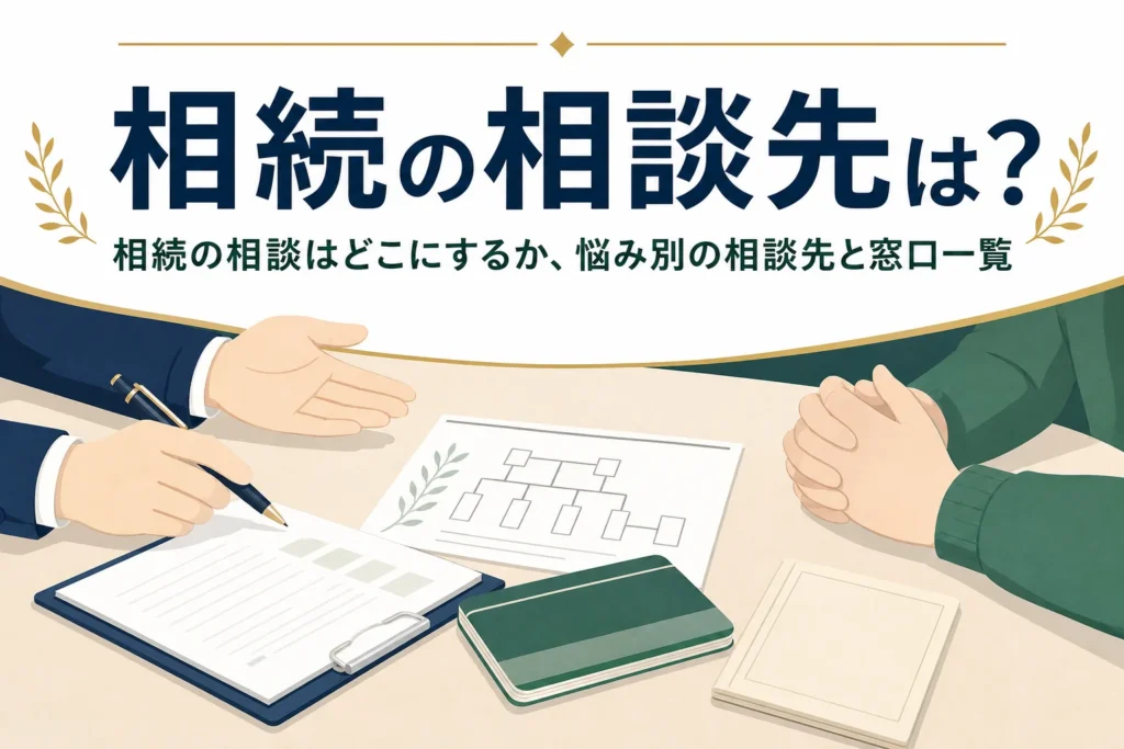 相続の相談先の選び方と相談窓口の一覧を解説する記事のアイキャッチ