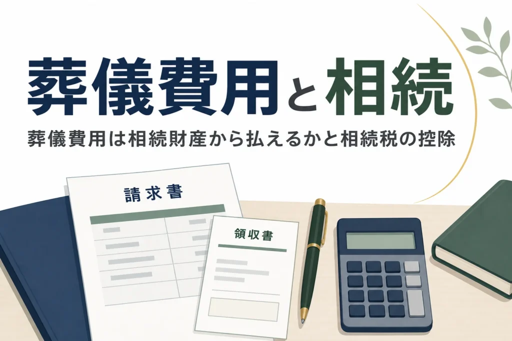 葬儀費用は相続財産から払えるかと相続税の控除を解説する記事のアイキャッチ