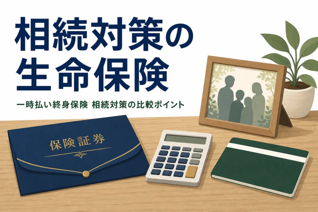 一時払い終身保険を相続対策に使う時の比較ポイントを解説する記事のアイキャッチ