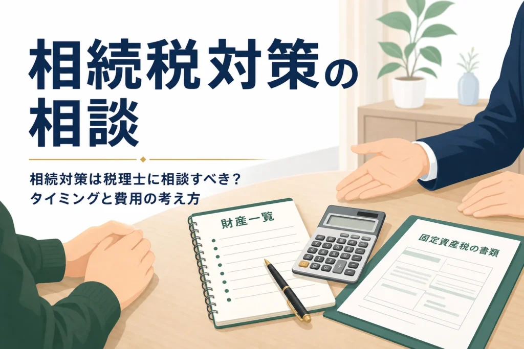 相続税対策を税理士に相談するタイミングと費用を解説する記事のアイキャッチ