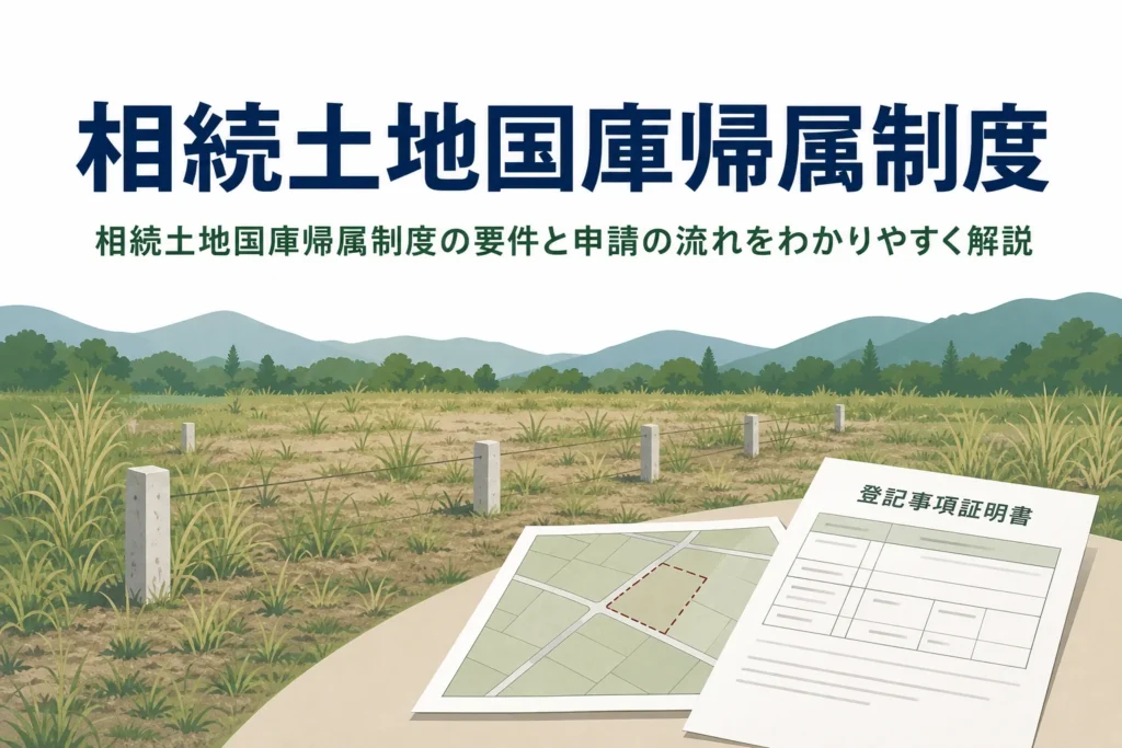 相続土地国庫帰属制度の要件と申請の流れを解説する記事のアイキャッチ