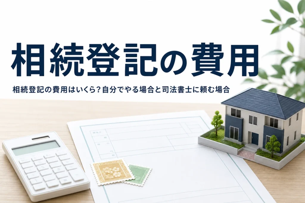 相続登記の費用の内訳と、自分でやる場合と司法書士に頼む場合の違いを解説する記事のアイキャッチ