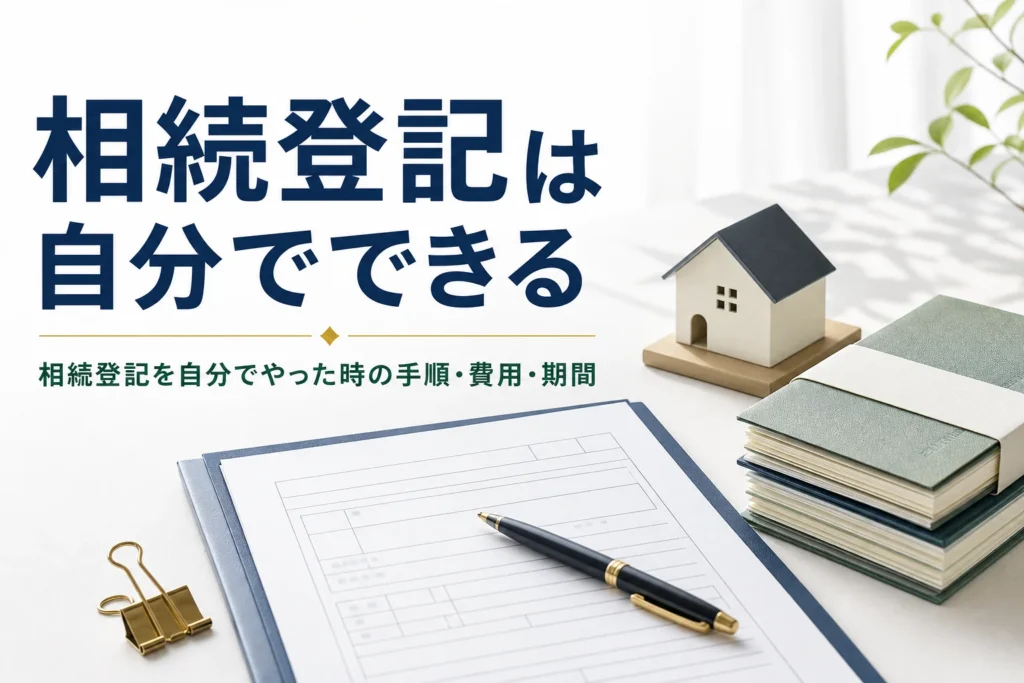 相続登記を自分でやる手順と費用を解説する記事のアイキャッチ