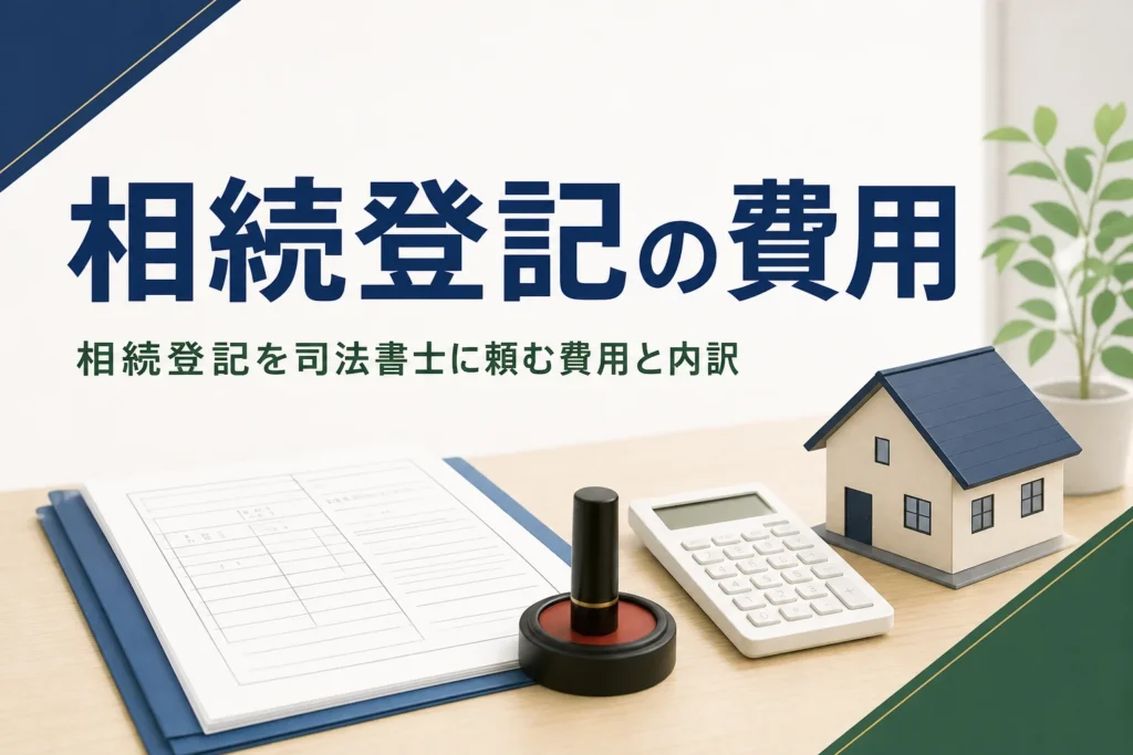 相続登記を司法書士に頼む費用の内訳と、自分でやる場合の違いを解説する記事のアイキャッチ