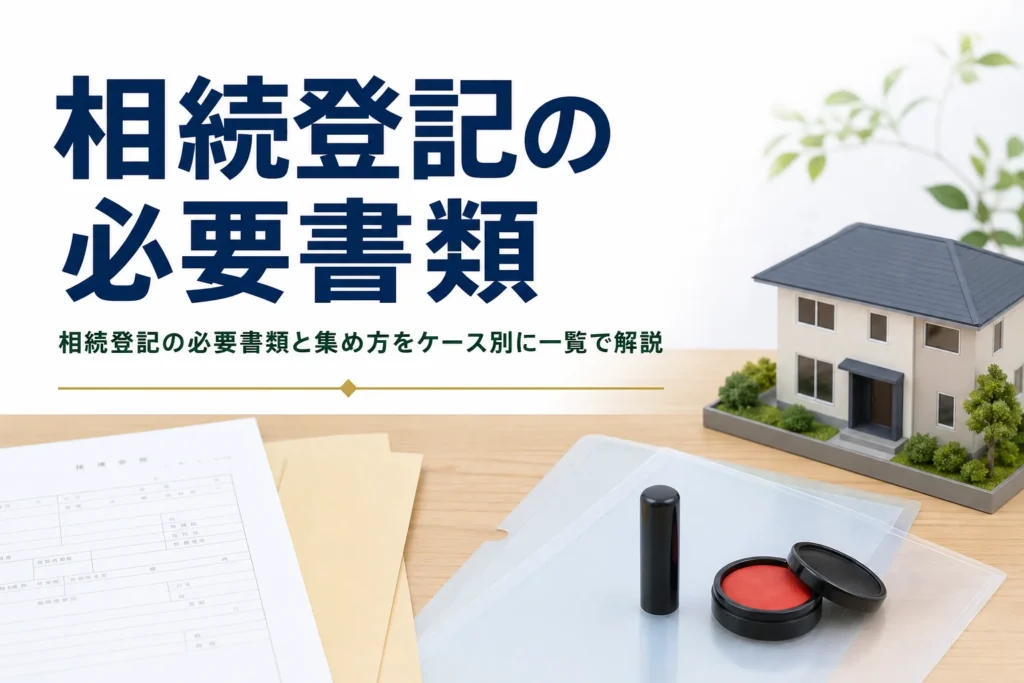 相続登記の必要書類をケース別に解説する記事のアイキャッチ