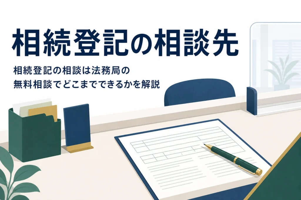 相続登記の相談は法務局の無料相談でどこまでできるかを解説する記事のアイキャッチ