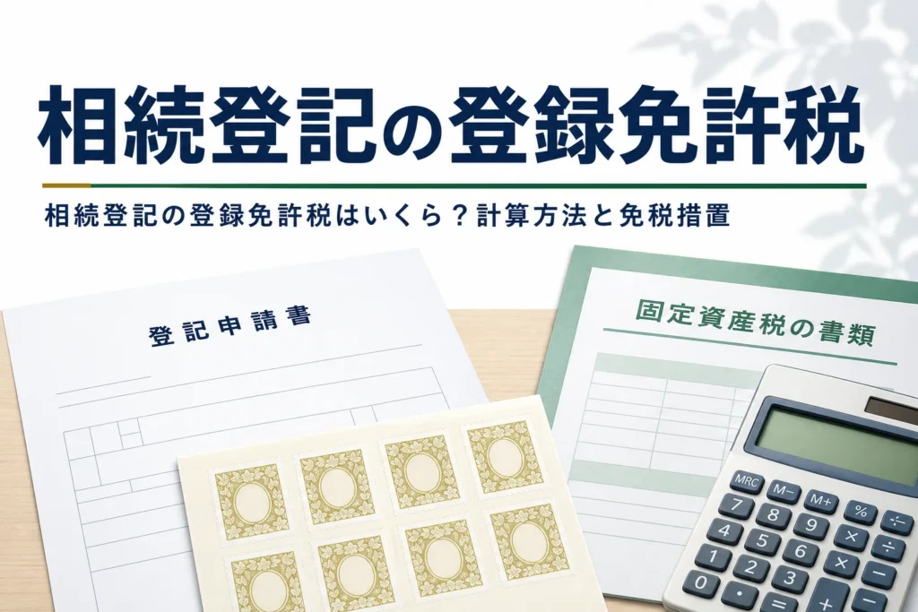 相続登記の登録免許税の計算方法と免税措置を解説する記事のアイキャッチ