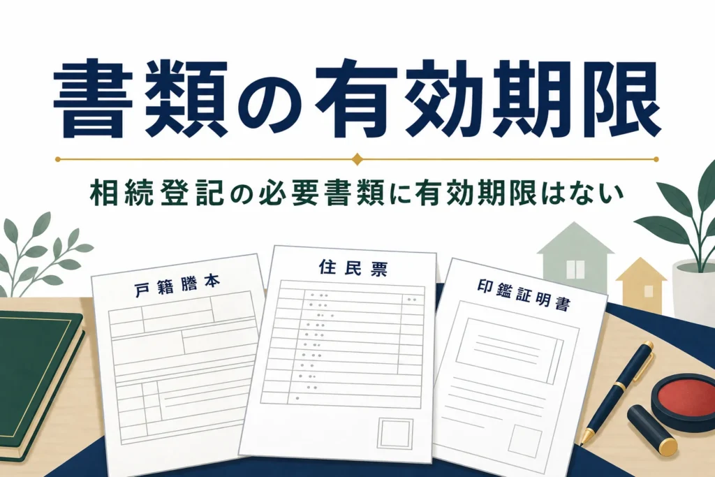 相続登記の必要書類に有効期限はないを解説する記事のアイキャッチ