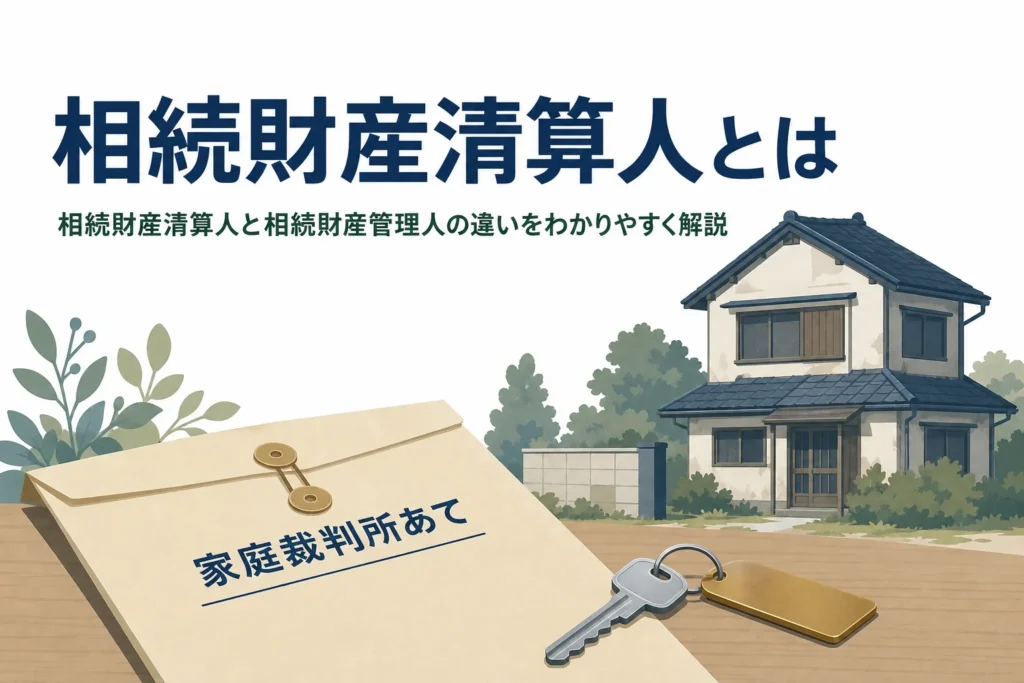 相続財産清算人とは何かと相続財産管理人との違いを解説する記事のアイキャッチ