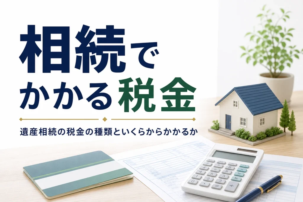 遺産相続でかかる税金の種類と金額を解説する記事のアイキャッチ