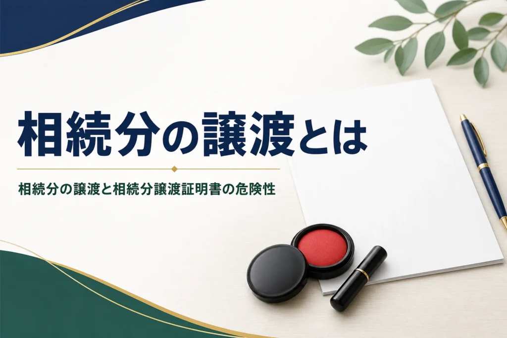 相続分の譲渡と相続分譲渡証明書の書き方・危険性を解説する記事のアイキャッチ
