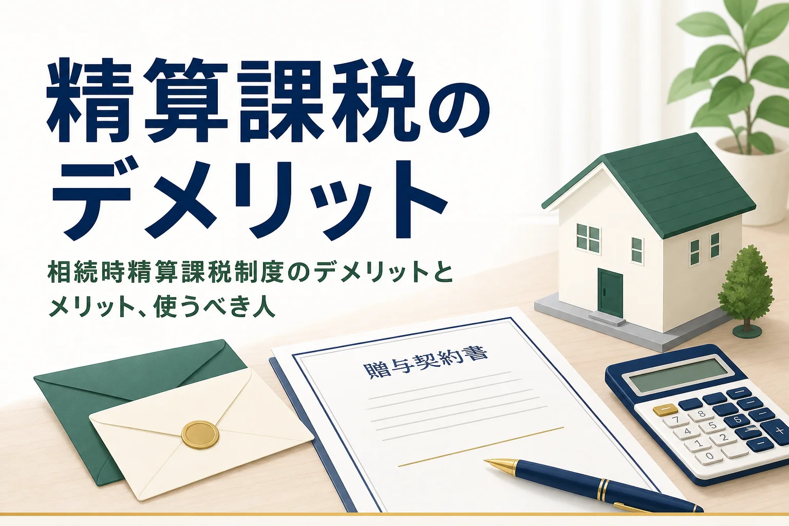 相続時精算課税制度のデメリットとメリットを解説する記事のアイキャッチ