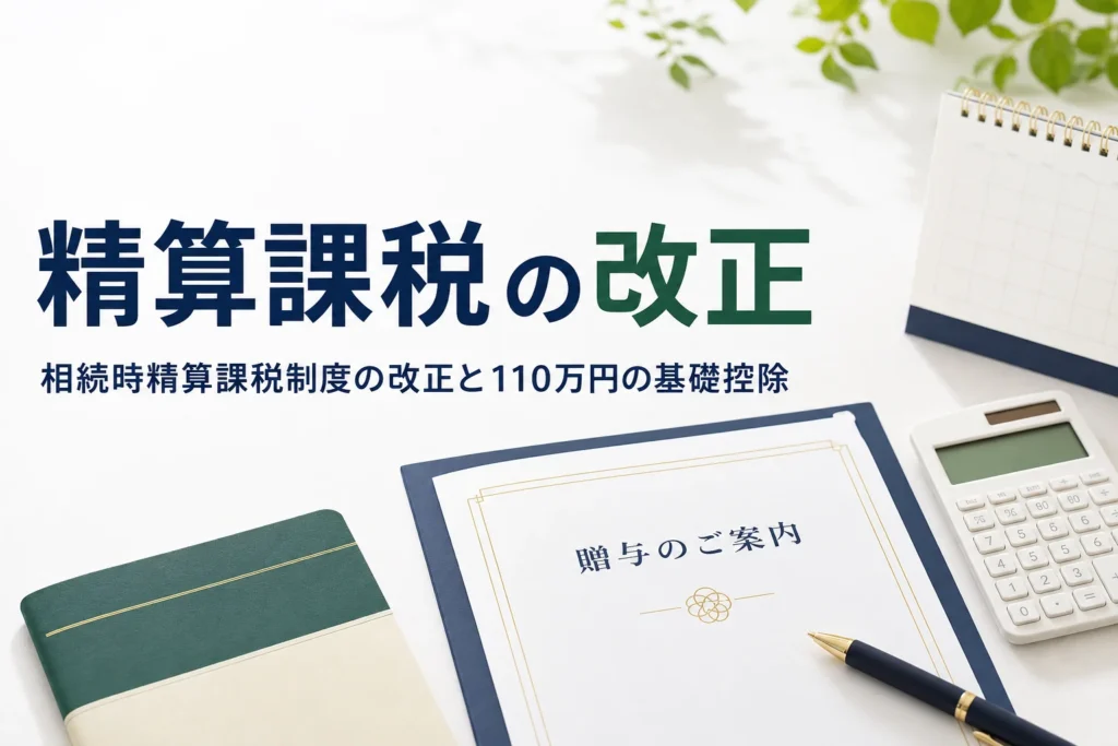相続時精算課税制度の改正と110万円の基礎控除を解説する記事のアイキャッチ