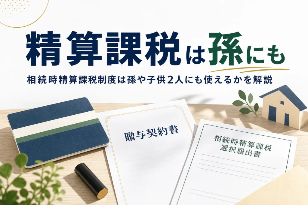 相続時精算課税制度は孫や子供2人にも使えるかを解説する記事のアイキャッチ