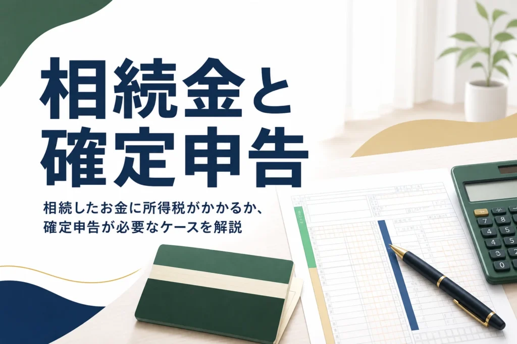 相続したお金に所得税がかかるか、確定申告が必要なケースを解説する記事のアイキャッチ