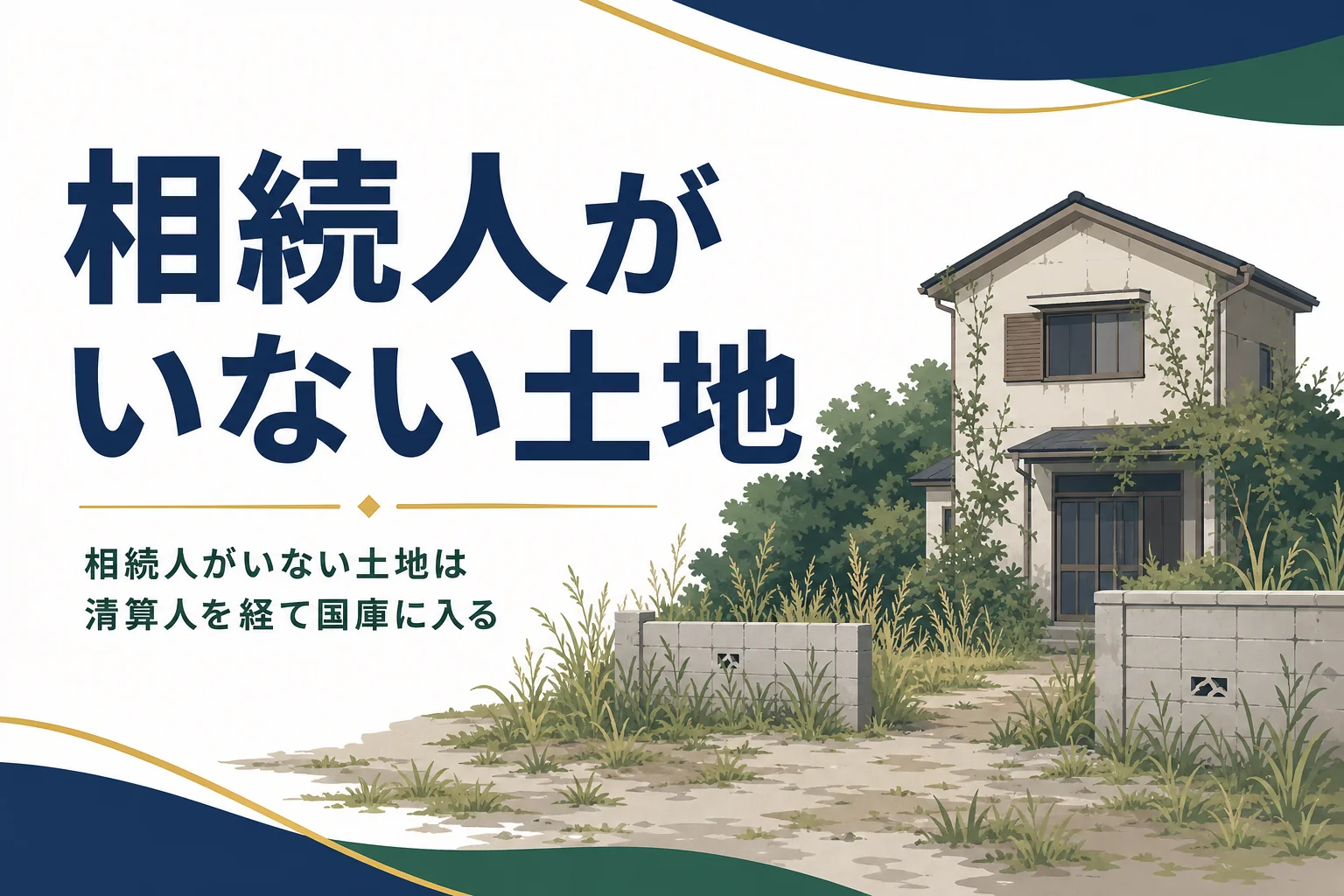相続人がいない土地は清算人を経て国庫に入るを解説する記事のアイキャッチ