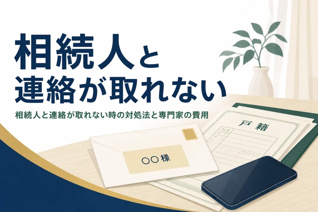 相続人と連絡が取れない時の対処法を解説する記事のアイキャッチ