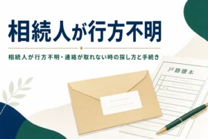 相続人が行方不明や連絡が取れない時の探し方と手続きを解説する記事のアイキャッチ