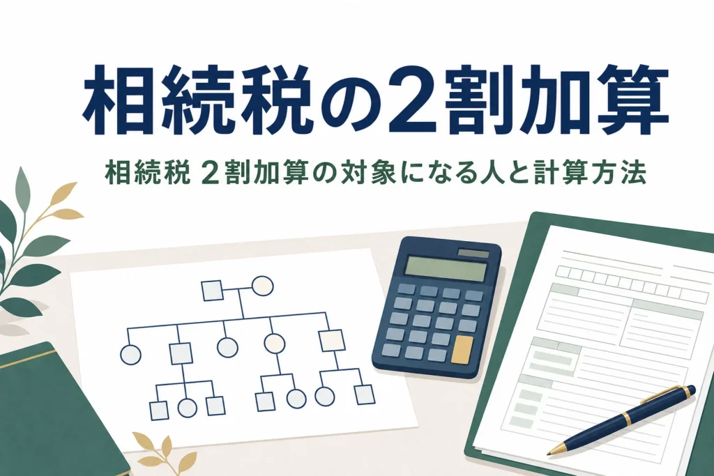 相続税の2割加算の対象になる孫・兄弟・甥姪と計算方法を解説する記事のアイキャッチ