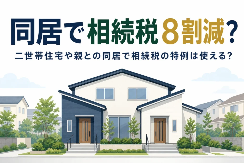 二世帯住宅や親と同居している場合の相続税の特例を解説する記事のアイキャッチ