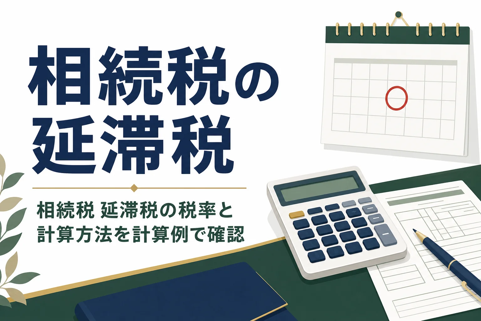 相続税の延滞税の税率と計算方法を解説する記事のアイキャッチ
