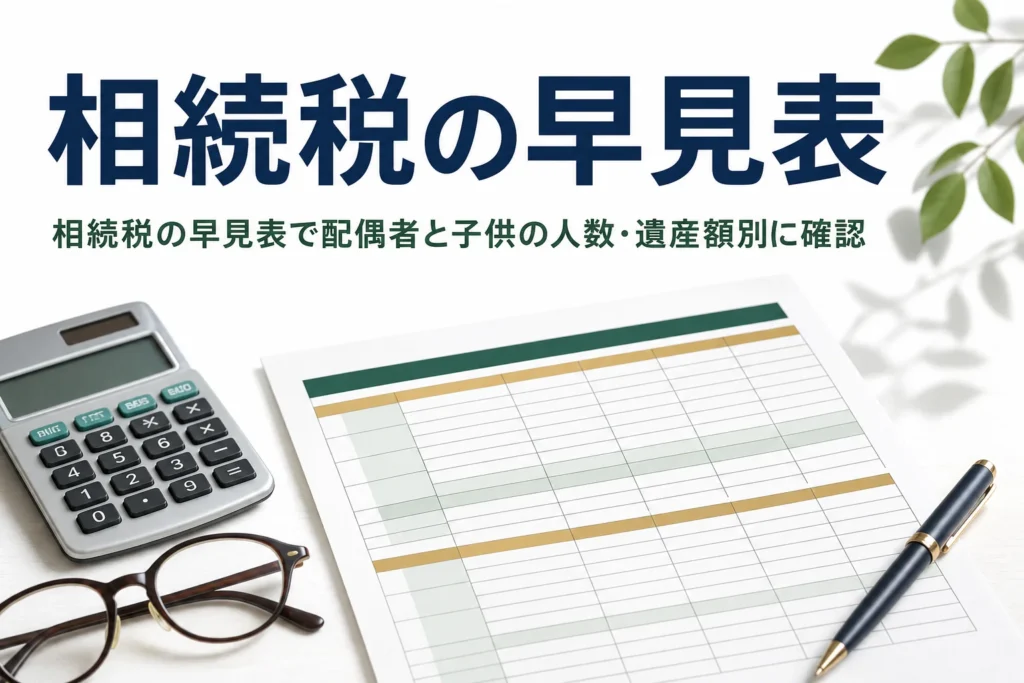 相続税の早見表を家族構成と遺産額別に解説する記事のアイキャッチ