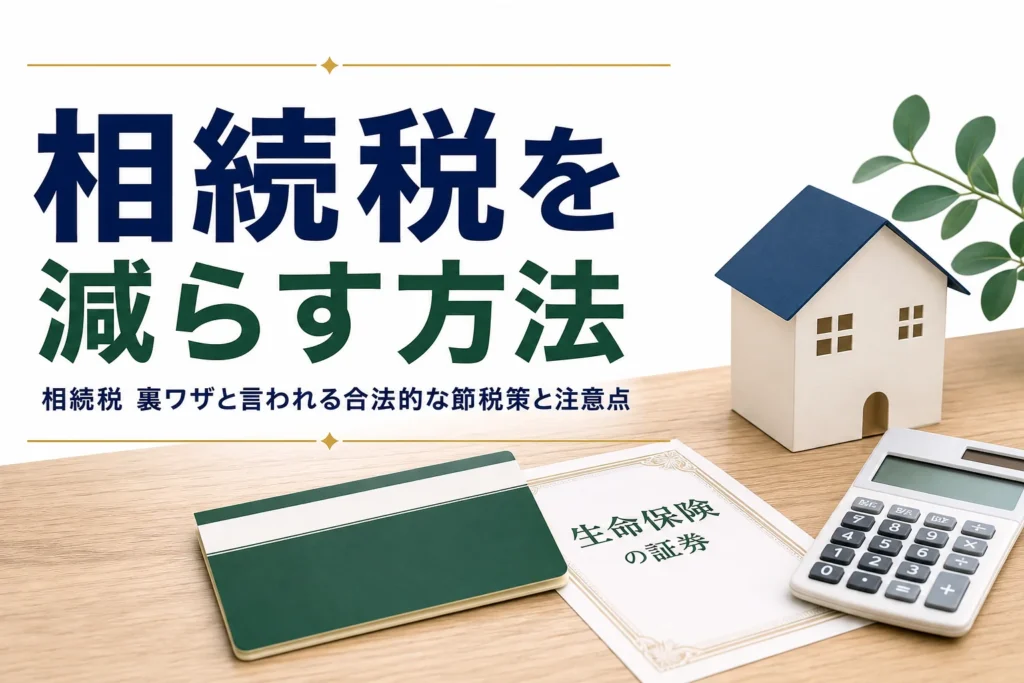 相続税の裏ワザと言われる合法的な減らし方を解説する記事のアイキャッチ