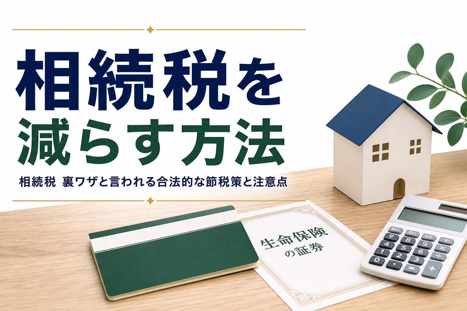 相続税の裏ワザと言われる合法的な減らし方を解説する記事のアイキャッチ