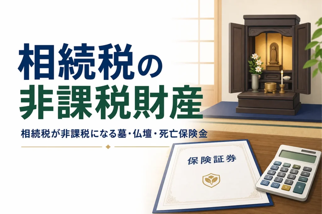 相続税がかからない非課税財産と非課税枠を解説する記事のアイキャッチ
