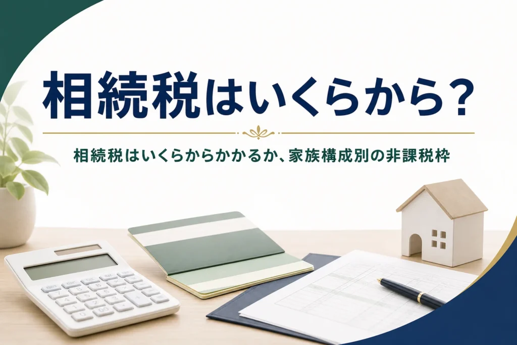 相続税がいくらからかかるかを家族構成別に解説する記事のアイキャッチ