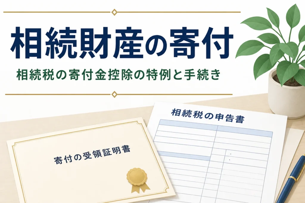 相続財産を寄付した時の相続税の特例を解説する記事のアイキャッチ