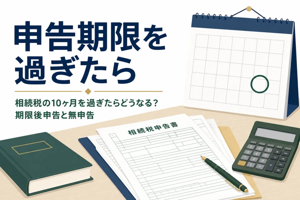 相続税の申告期限10か月を過ぎた時のペナルティと対処法を解説する記事のアイキャッチ