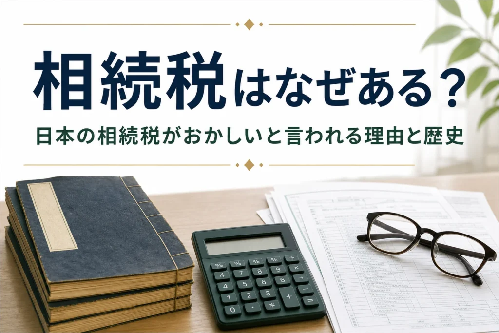 日本の相続税がなぜあるのかと歴史を解説する記事のアイキャッチ