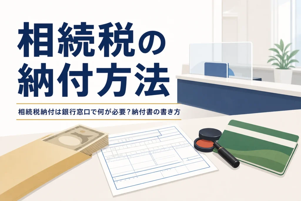 相続税を銀行窓口で納付する時に必要なものを解説する記事のアイキャッチ