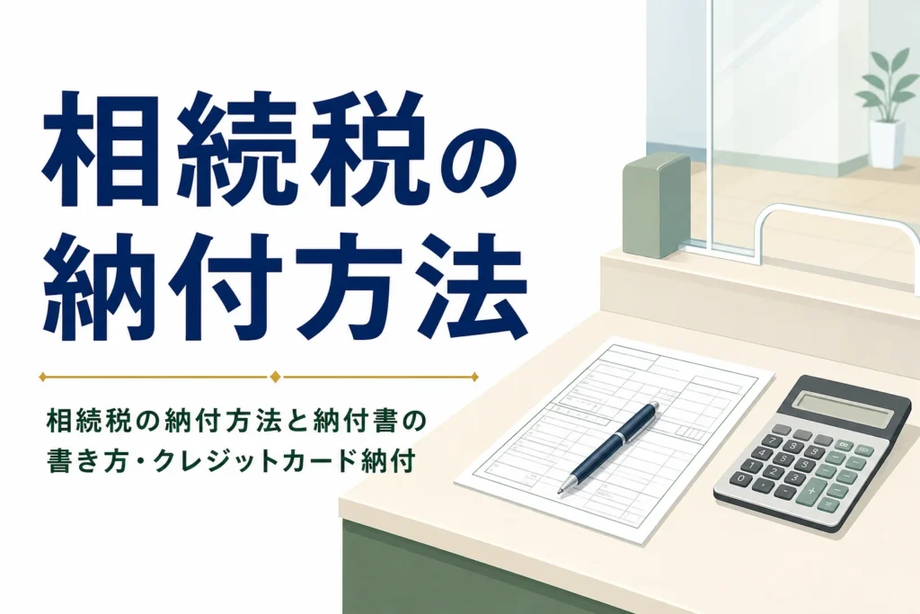 相続税の納付方法と納付書の書き方を解説する記事のアイキャッチ
