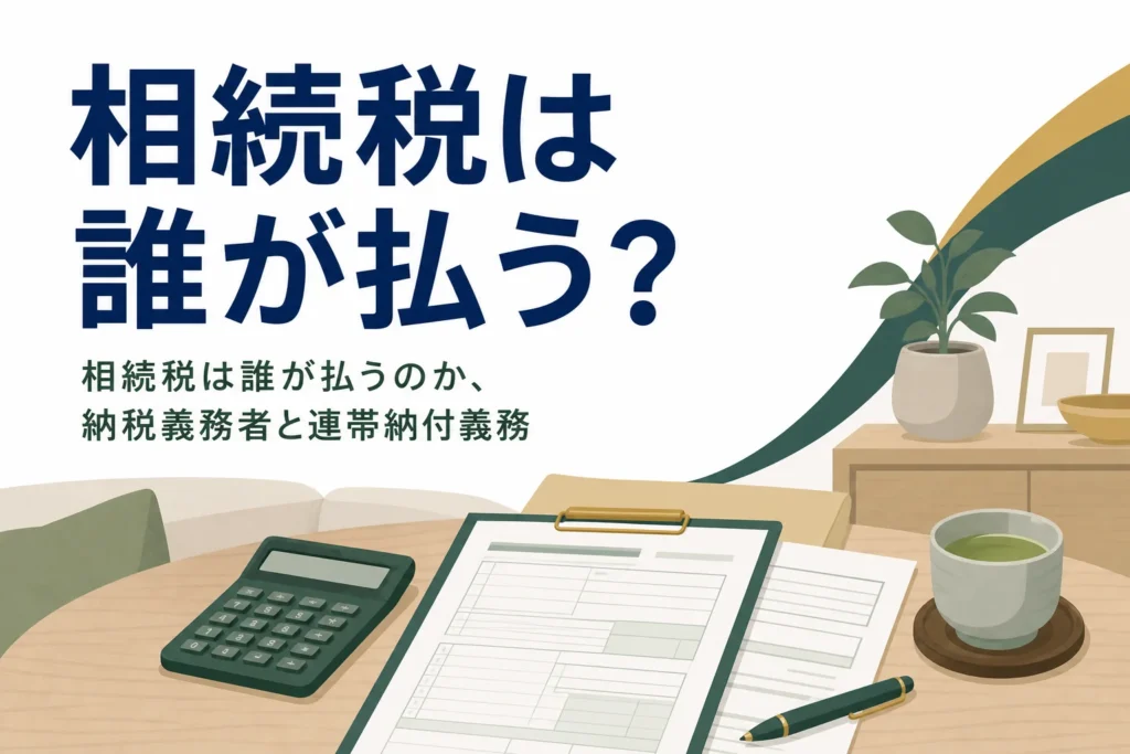 相続税を誰が払うのかを解説する記事のアイキャッチ