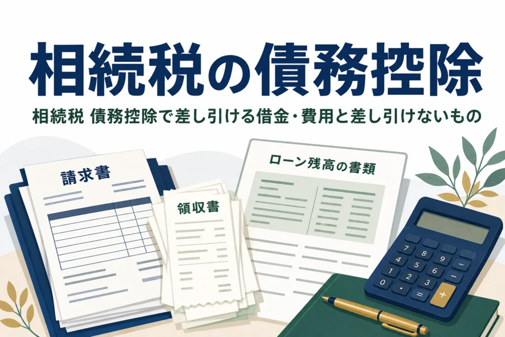 相続税の債務控除で差し引ける借金・費用と差し引けないものを解説する記事のアイキャッチ