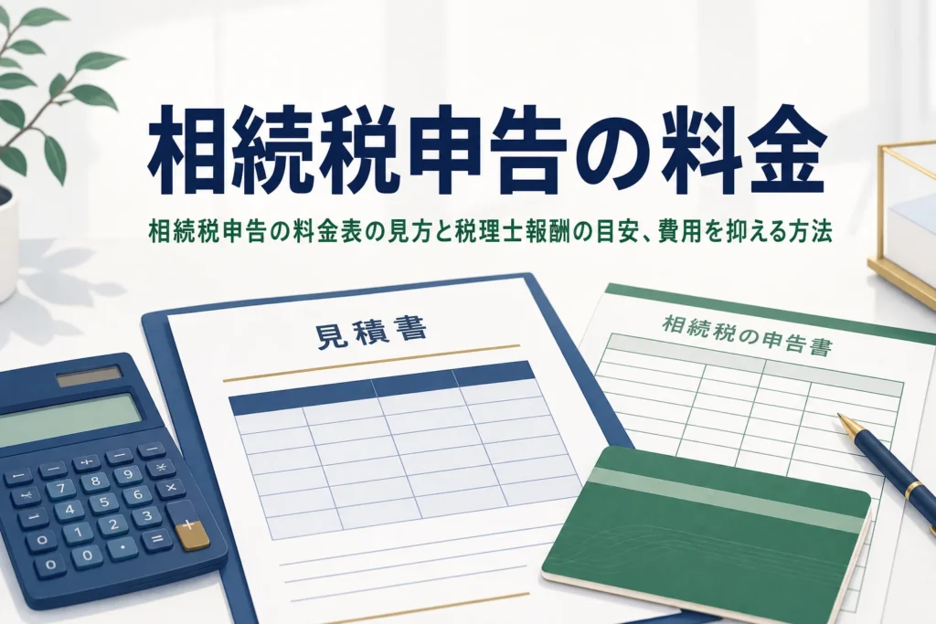 相続税申告の料金表と税理士報酬の目安を解説する記事のアイキャッチ