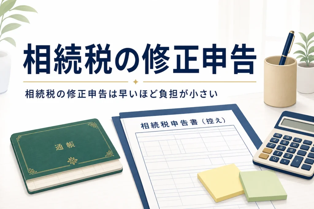 相続税の修正申告の期限・やり方・延滞税を解説する記事のアイキャッチ