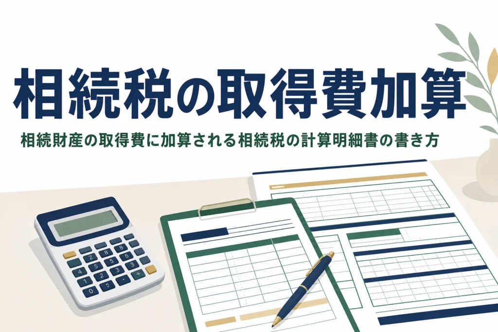相続税の取得費加算の特例と計算明細書の書き方を解説する記事のアイキャッチ