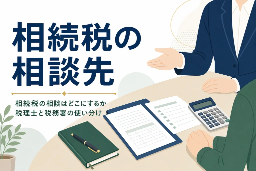 相続税の相談先として税理士と税務署の使い分けを解説する記事のアイキャッチ