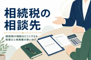 相続税の相談先として税理士と税務署の使い分けを解説する記事のアイキャッチ