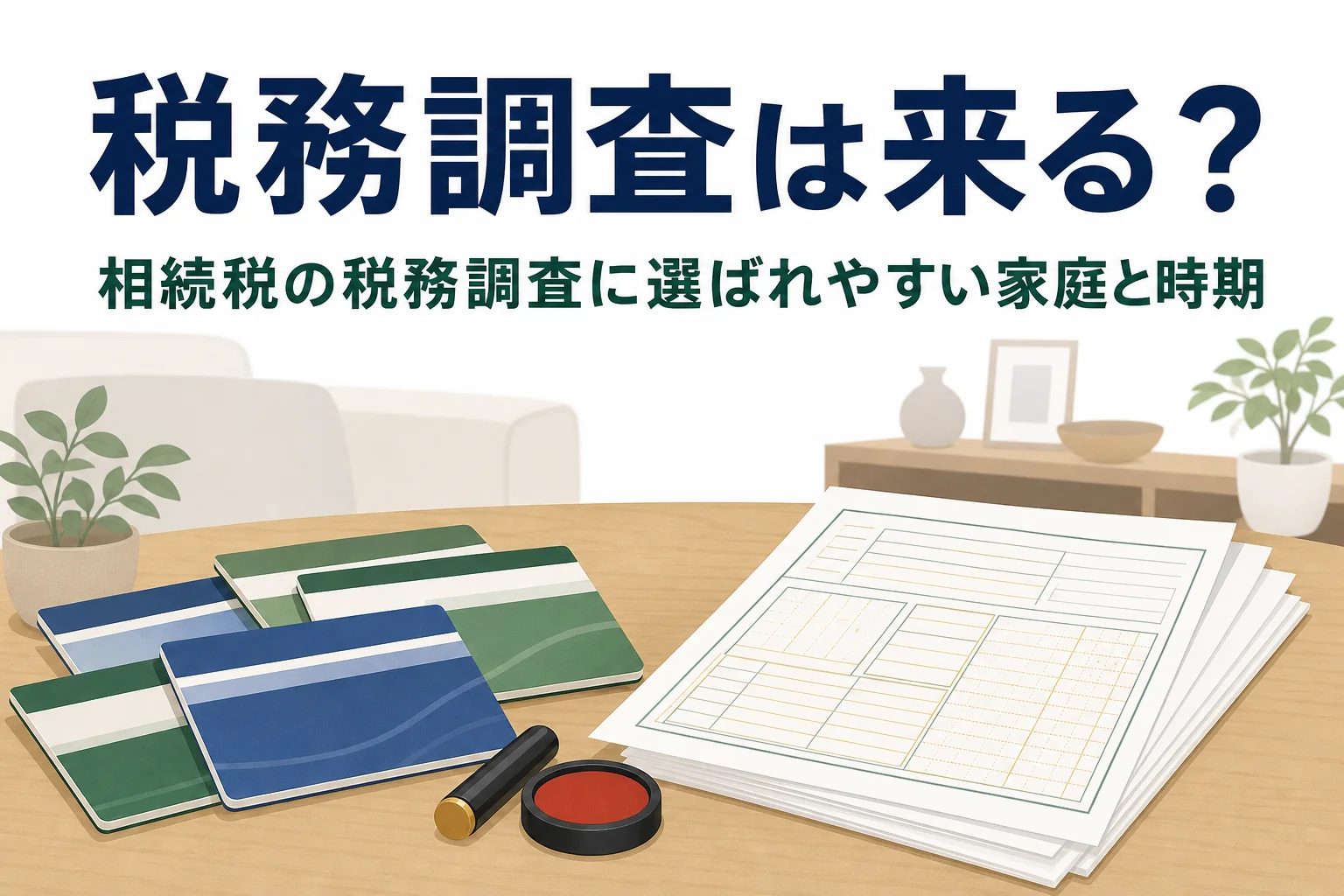 相続税の税務調査が一般家庭にも来るか、選ばれやすい家庭の特徴と時期を解説する記事のアイキャッチ