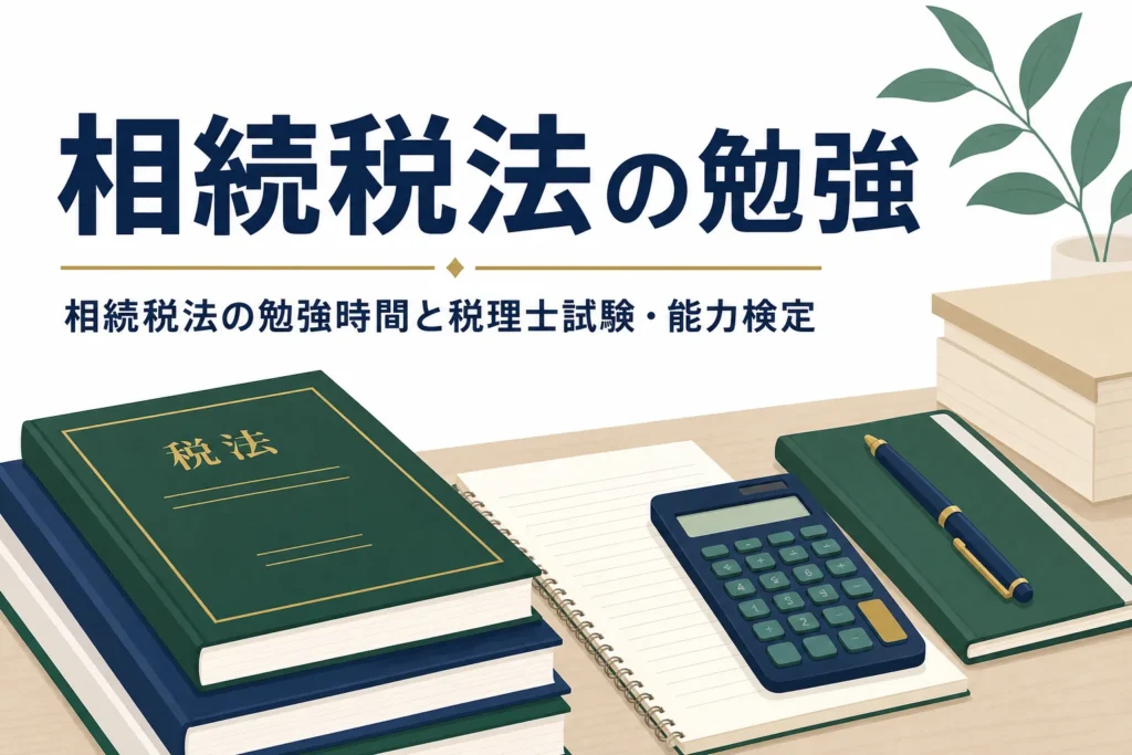 相続税法の勉強時間と税理士試験・能力検定を解説する記事のアイキャッチ