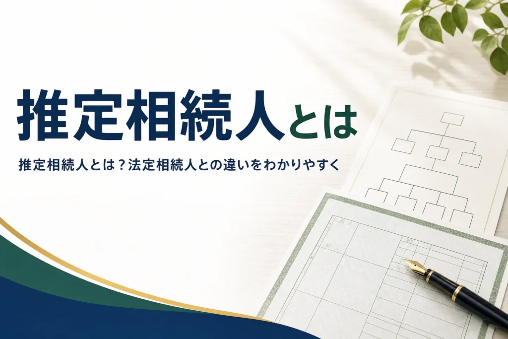 推定相続人と法定相続人の違いを解説する記事のアイキャッチ