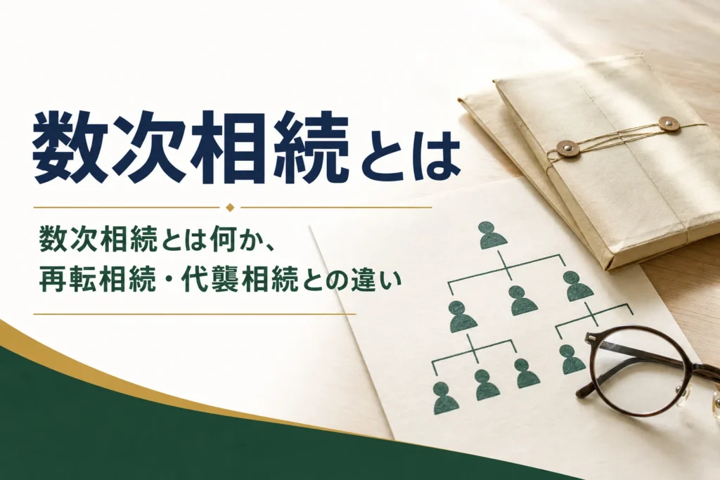 数次相続と再転相続・代襲相続の違いを解説する記事のアイキャッチ